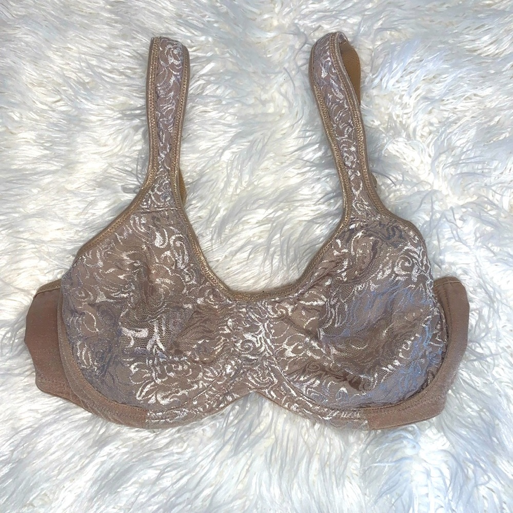 Breezies Unlined, Underwire Tan Bra-Sz 42B